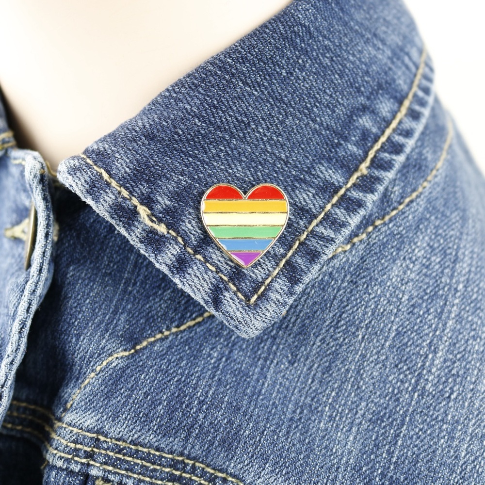 Rainbow Heart Enamel Pin
